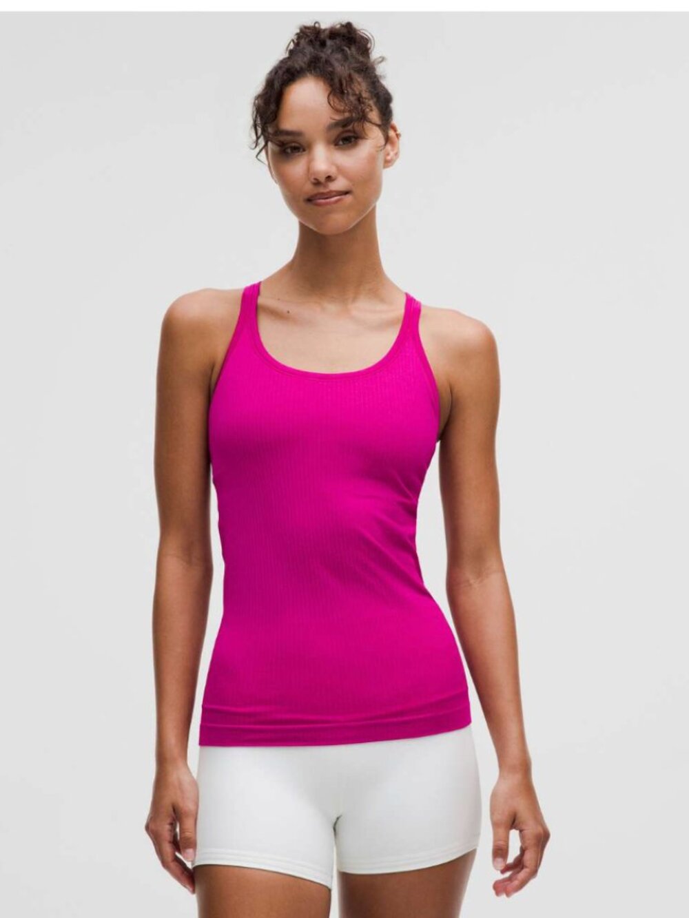 Lululemon Ebb to Street Tank Top B/C Cup Ripened Raspberry Sz 8